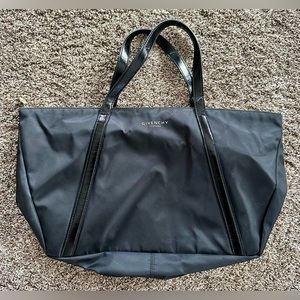 Givenchy Parfums Black Patent Nylon tote
